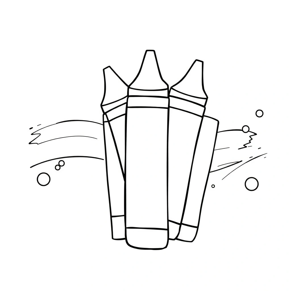 Kolorowanka dla maluchów — duże kreski - Kolorowanki - Dzień Kredki