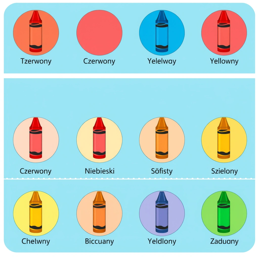 Szablony naklejek/miseczek do segregowania kolorów - Szablony - Dzień Kredki