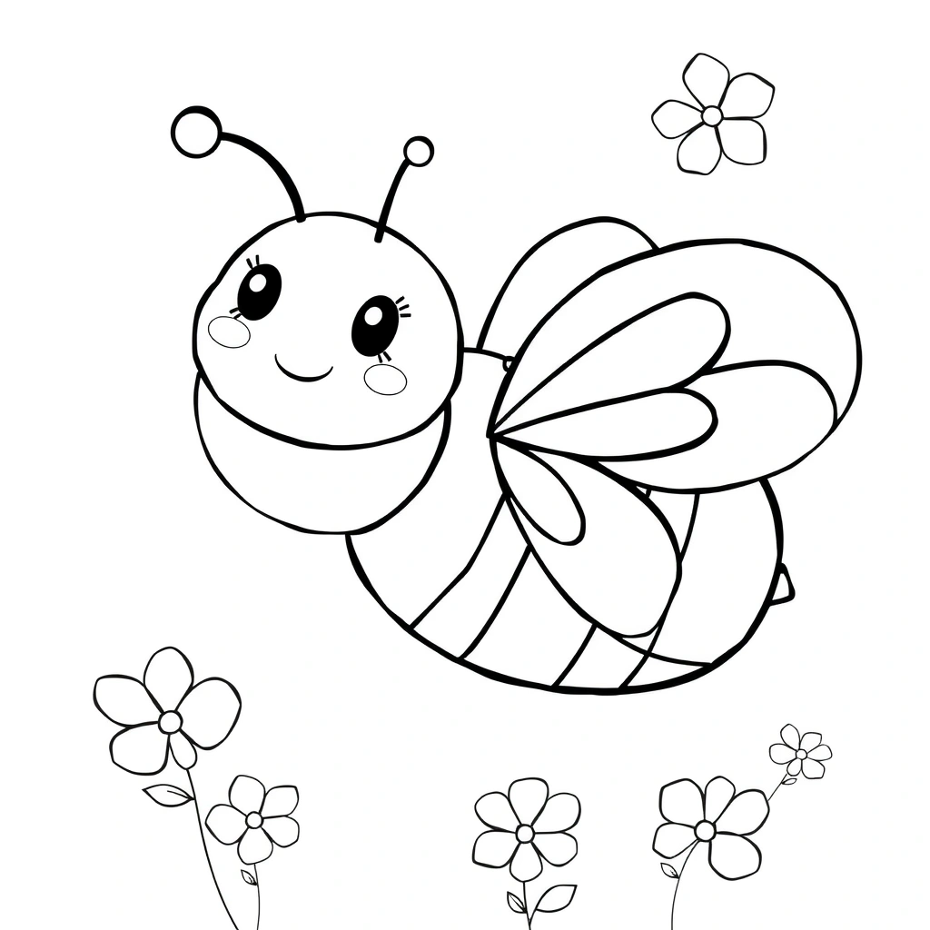 Kolorowanka — pszczoła dla maluszków - Kolorowanki - Wielki Dzień Pszczół