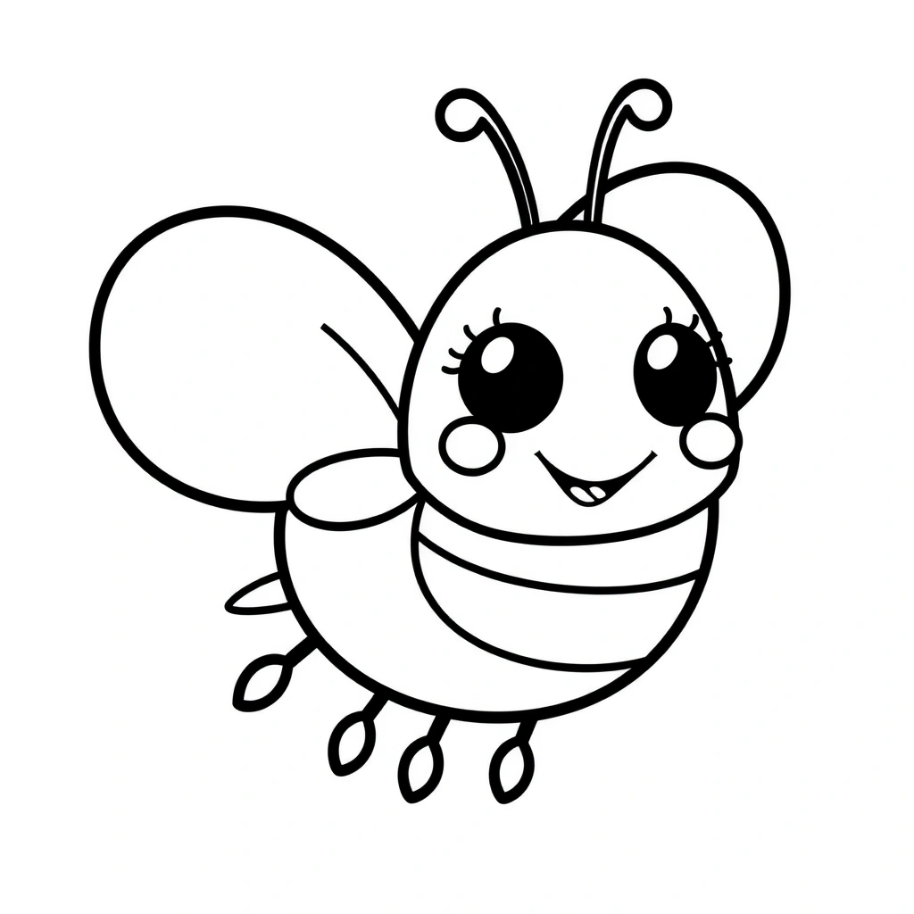 Kolorowanka — pszczoła dla maluszków - Kolorowanki - Wielki Dzień Pszczół