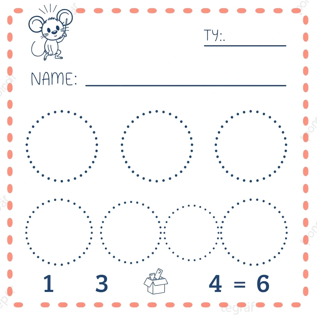 Karta z miejscem na pieczątki / naklejki (karta uczestnika) - Szablony - Dzień Myszki Miki