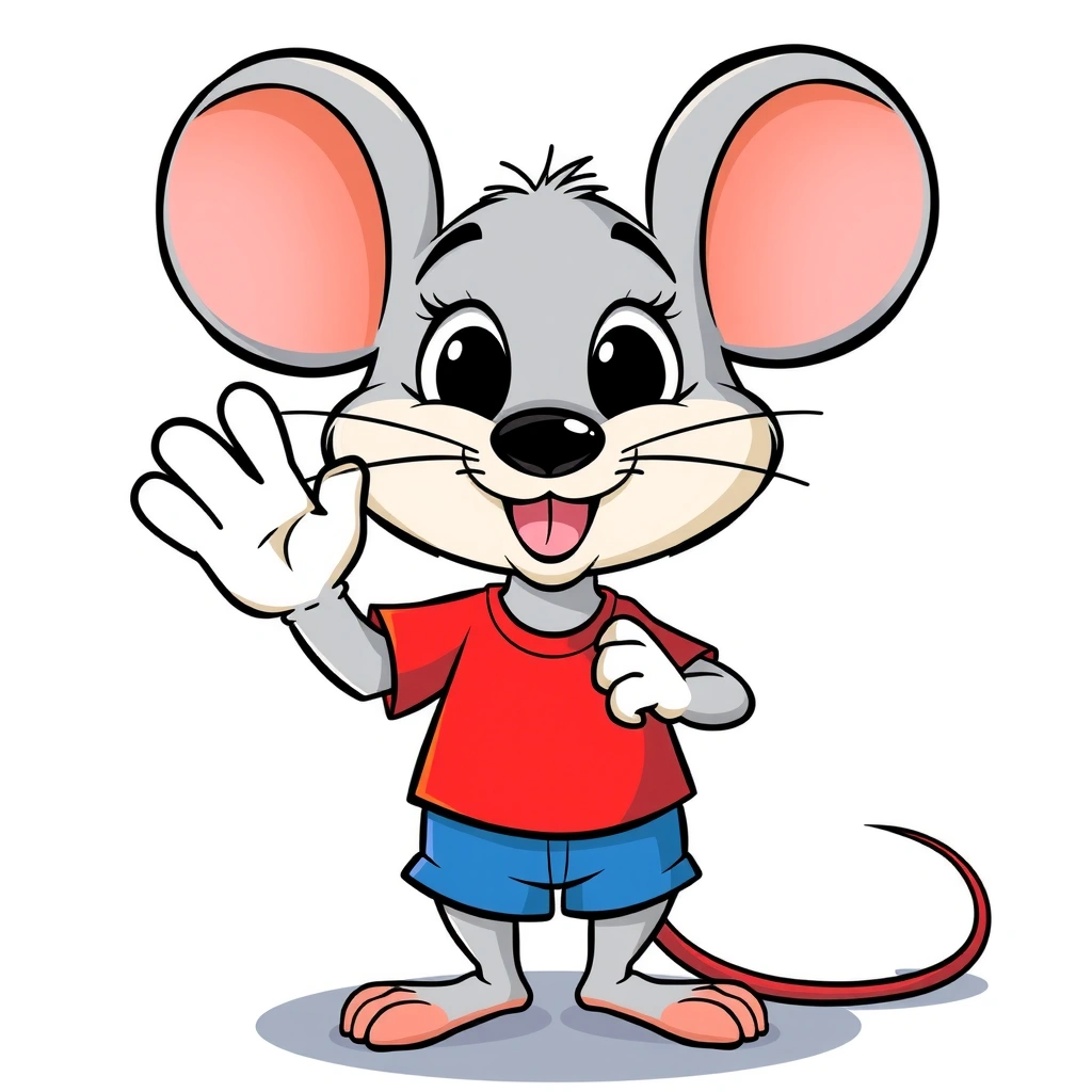 Maskotka – przyjazna myszka (grafika do wydruku/na ekran) - Materiały - Dzień Myszki Miki