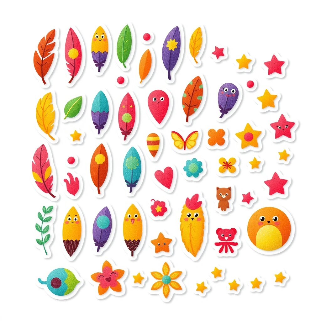 Arkusz naklejek i ozdób - Szablony - Dzień Języków Obcych