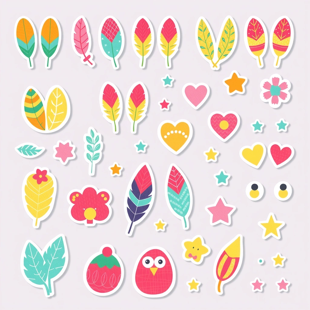 Arkusz naklejek i ozdób - Szablony - Dzień Języków Obcych