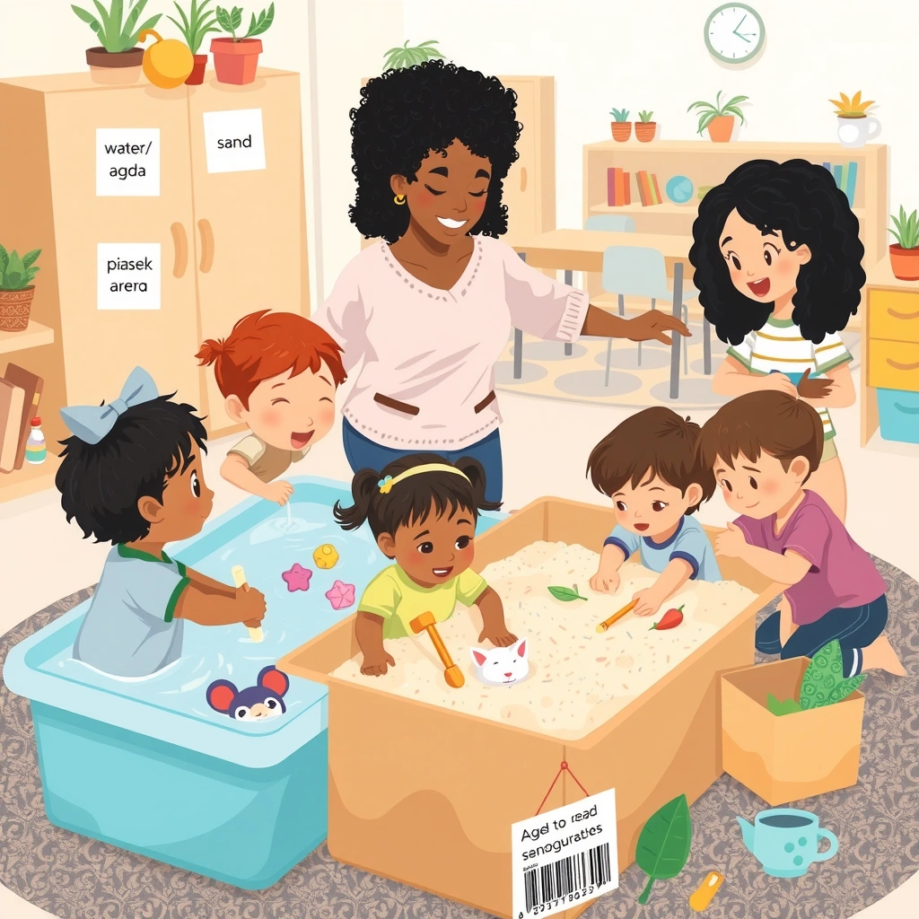 Ilustracja stacji sensorycznej (scena zajęć) - Materiały - Dzień Języków Obcych