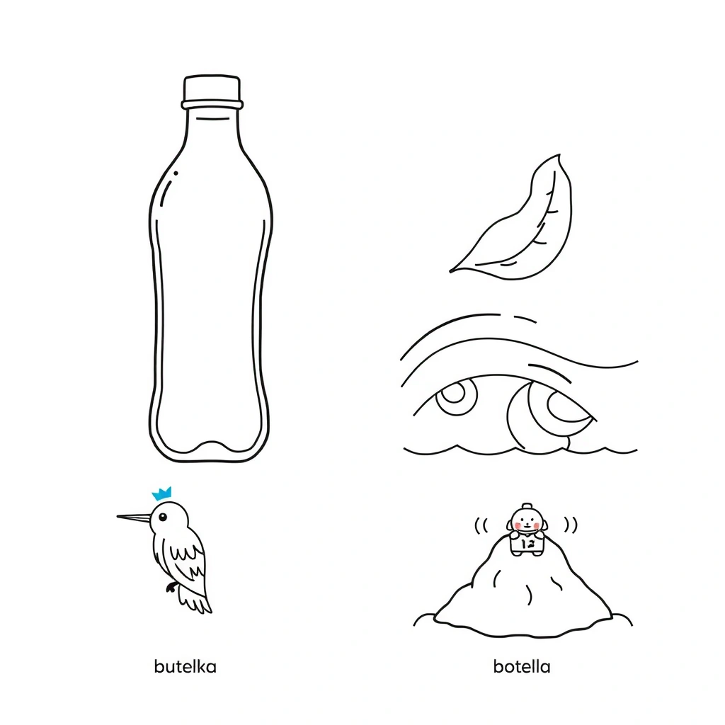 Kolorowanki prostych obiektów - Kolorowanki - Dzień Języków Obcych