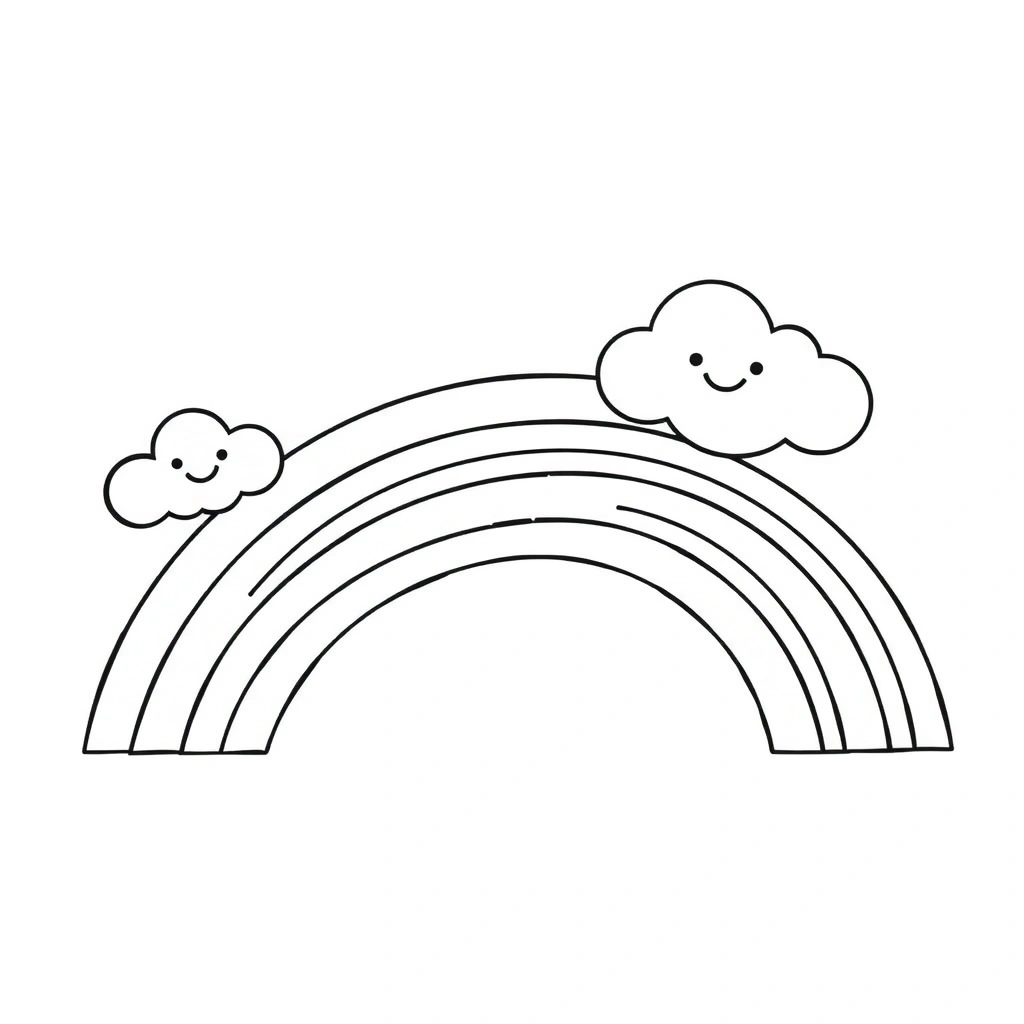 Kolorowanka — Prosta tęcza - Kolorowanki - Dzień Tęczy
