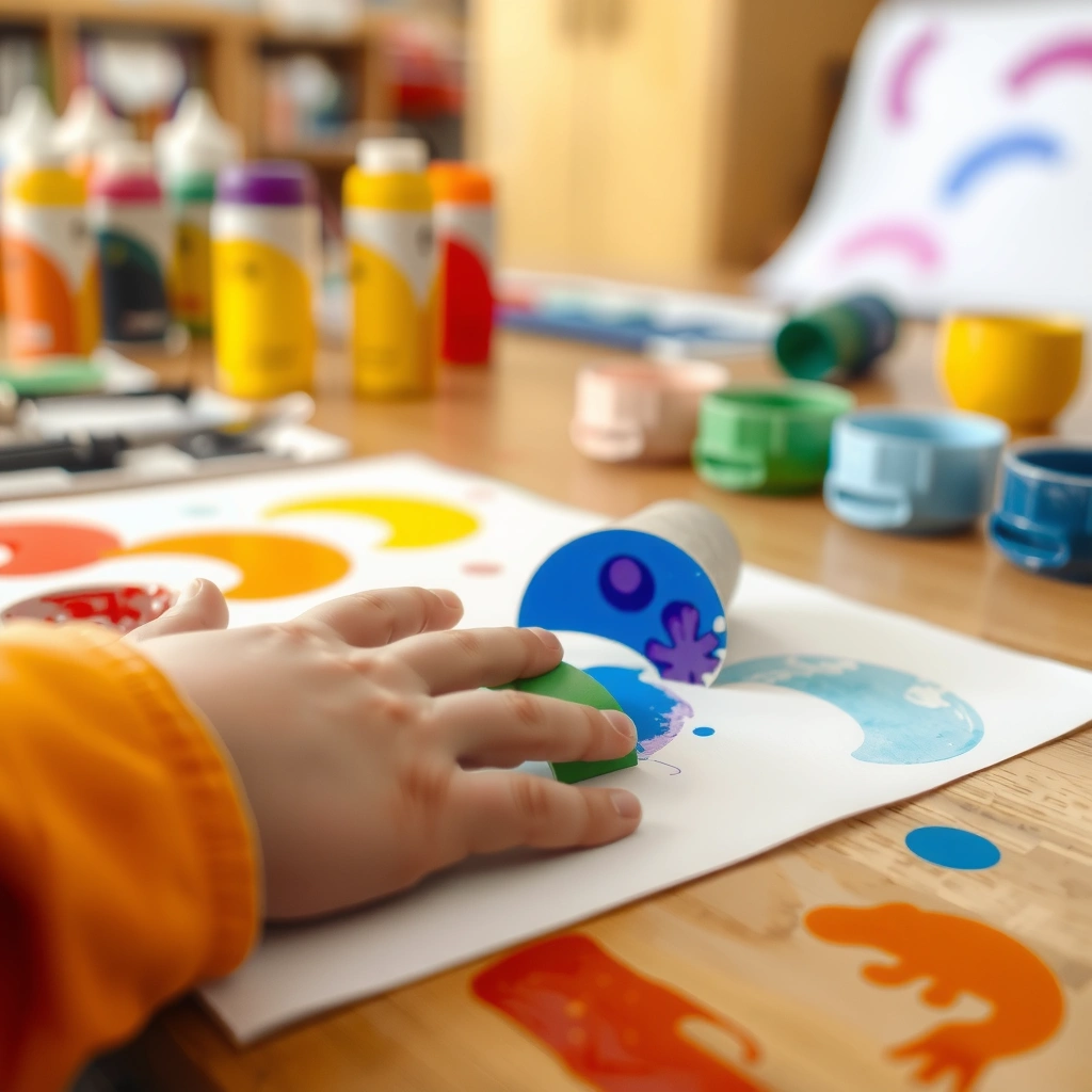 Odbitki rolkami — przykład techniki - Materiały - Dzień Tęczy