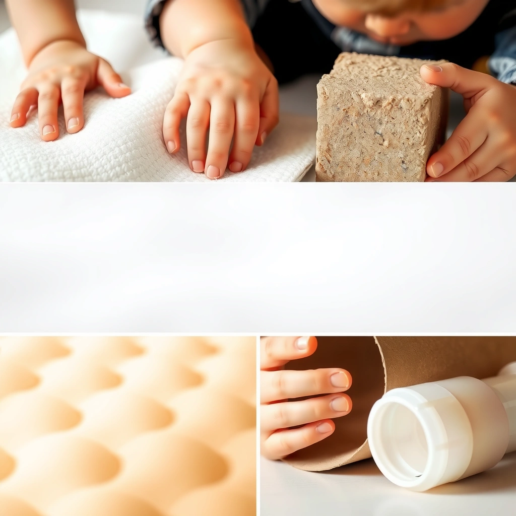 Zestaw obrazków sensorycznych: zbliżenia dłoni i faktur - Materiały - Międzynarodowy Dzień Lego