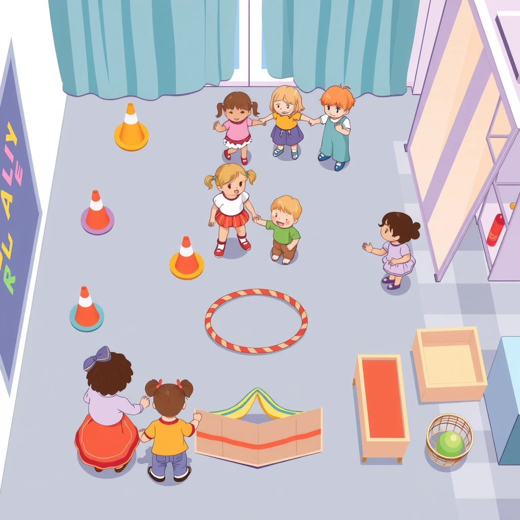 Ilustracja — Przyjacielski tor przeszkód - Materiały - Międzynarodowy Dzień Przyjaźni