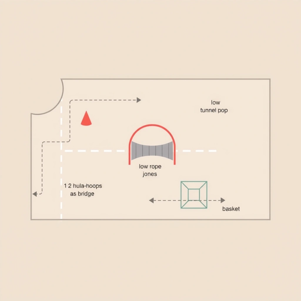 Szablon — Mapa ustawienia toru przeszkód (top-down) - Szablony - Międzynarodowy Dzień Przyjaźni