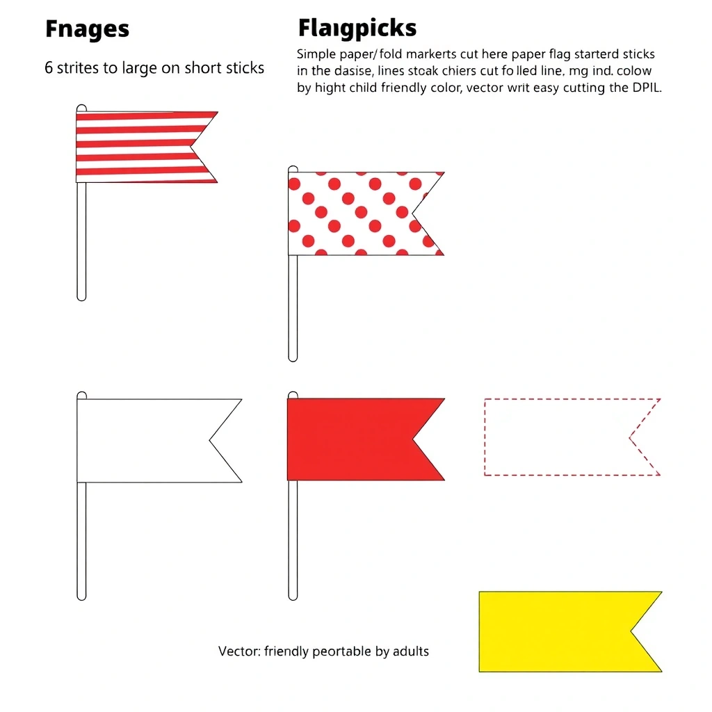 Szablon — Papierowe mini-flagki do druku - Szablony - Międzynarodowy Dzień Przyjaźni