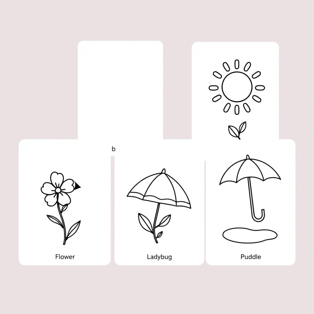 Karty sensoryczne — Poszukiwanie wiosny - Szablony - Pierwszy Dzień Wiosny