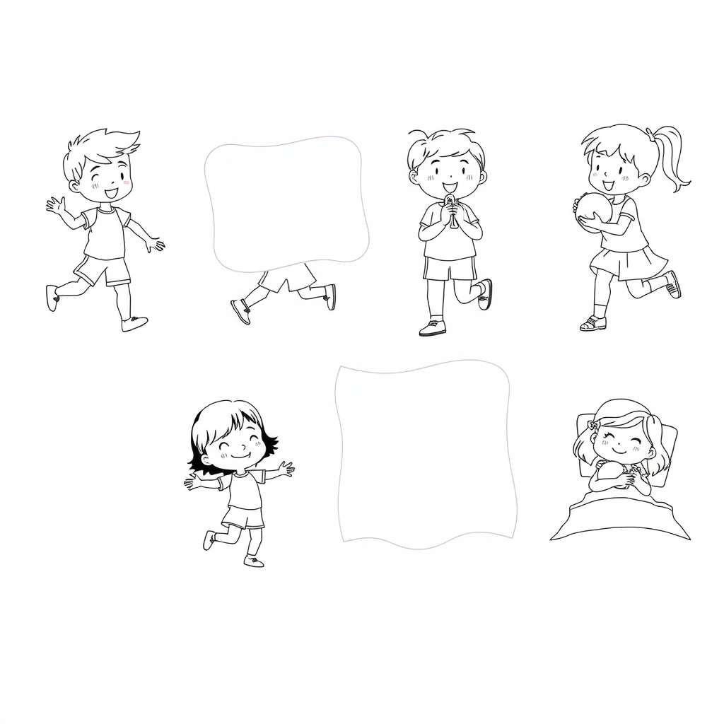 Kolorowanki z ruchami (zestaw) - Kolorowanki - Dzień Gramatyki