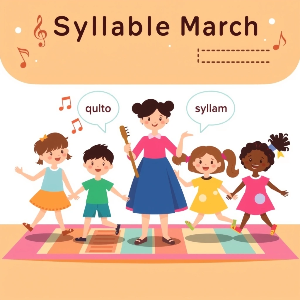 Plakat 'Sylabowy marsz' - Materiały - Dzień Gramatyki