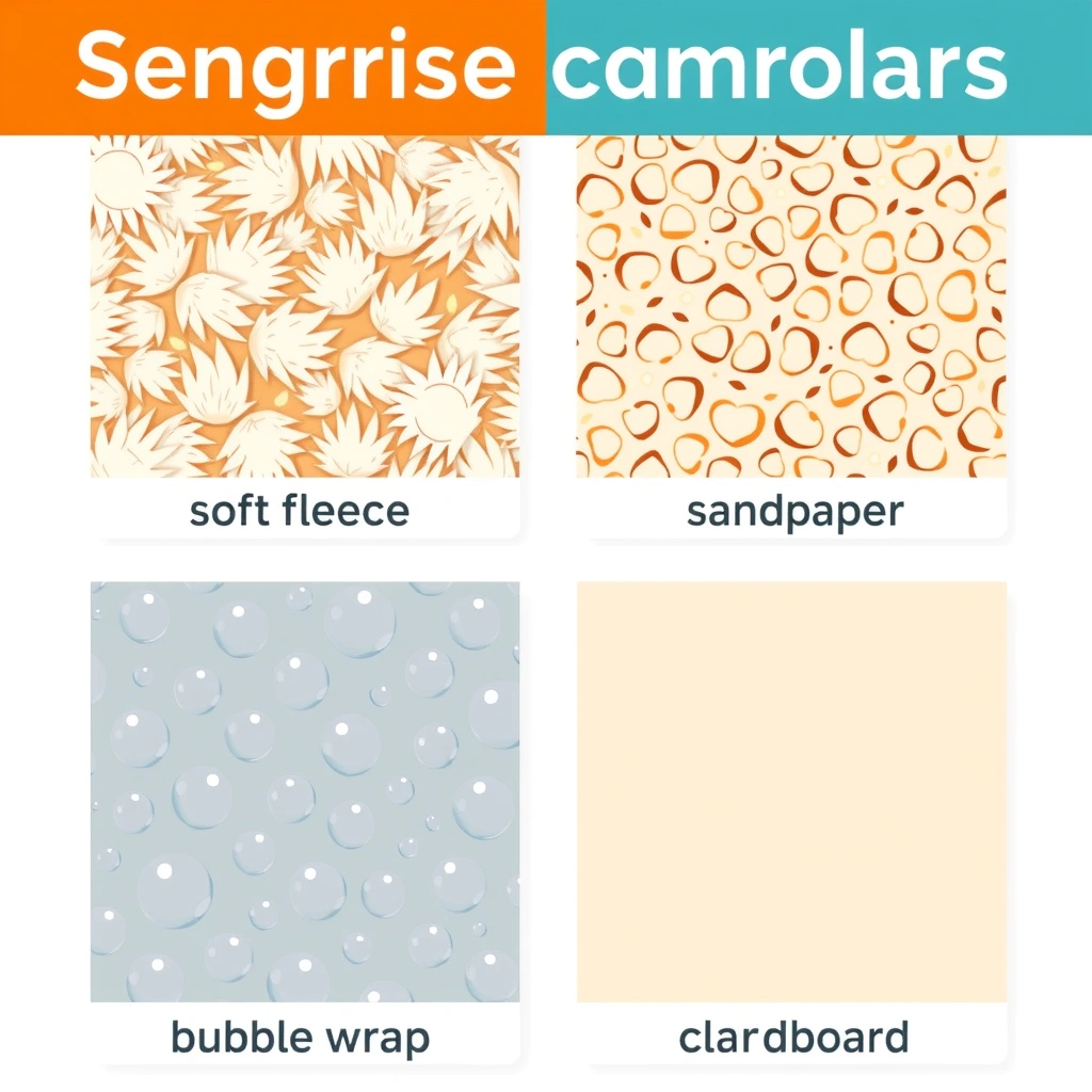 Karty dotykowe / sensoryczne próbki - Szablony - Dzień Książki