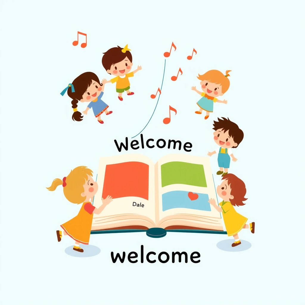 Plakat powitania z piosenką - Materiały - Dzień Książki