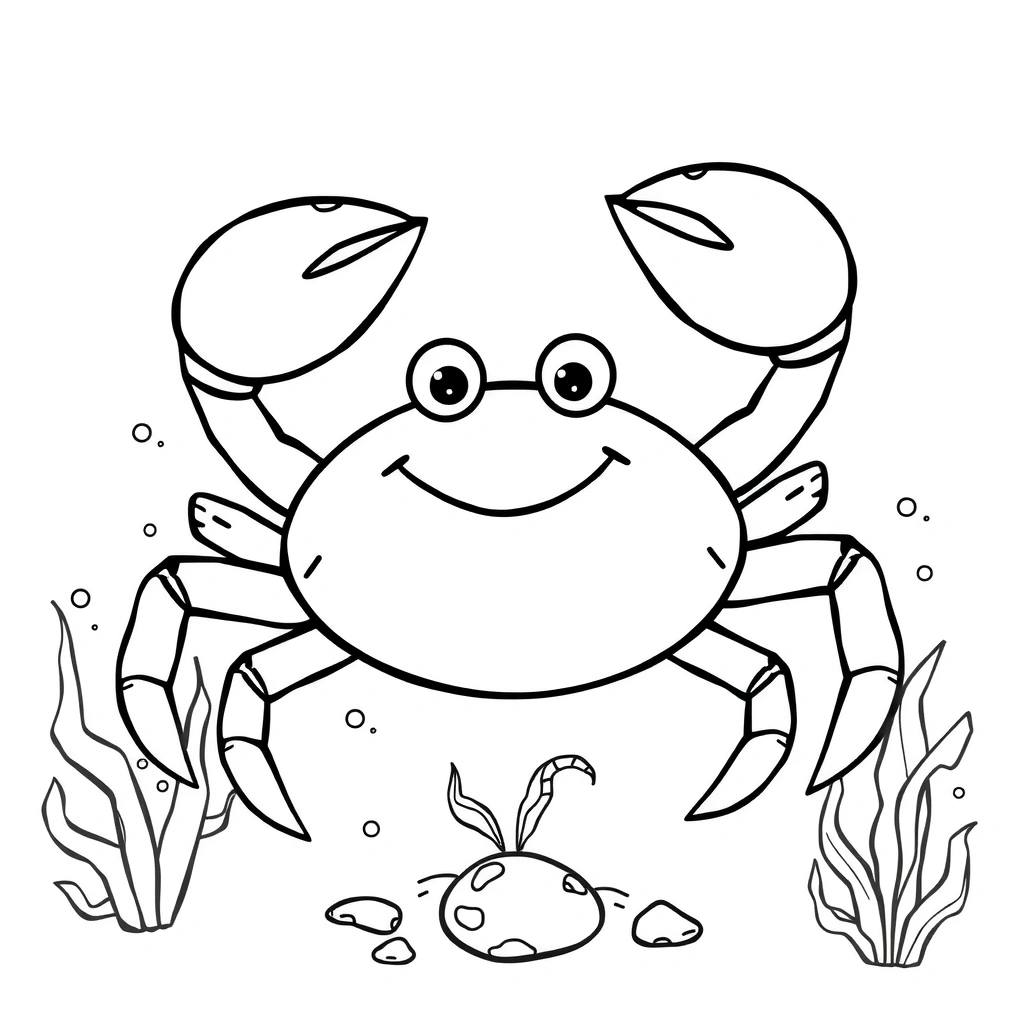 Kolorowanka: Krab - Kolorowanki - Dzień Oceanów