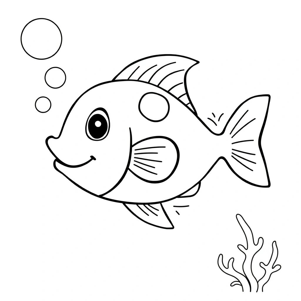 Kolorowanka: Rybka - Kolorowanki - Dzień Oceanów