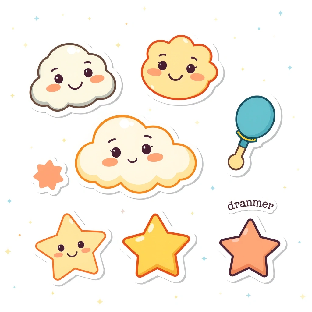 Naklejki 'Dzień Marzyciela' – arkusz nagród - Szablony - Dzień Marzyciela