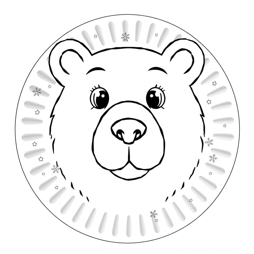 Kolorowanka — Pyszczek misia polarnego - Kolorowanki - Dzień Niedźwiedzia Polarnego