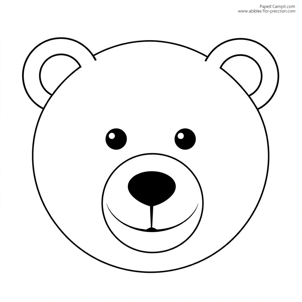 Szablon pyszczka niedźwiedzia - Szablony - Dzień Niedźwiedzia Polarnego