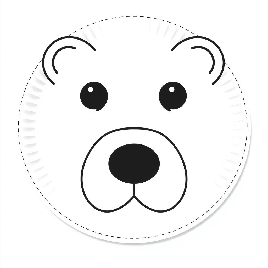 Szablon pyszczka niedźwiedzia - Szablony - Dzień Niedźwiedzia Polarnego