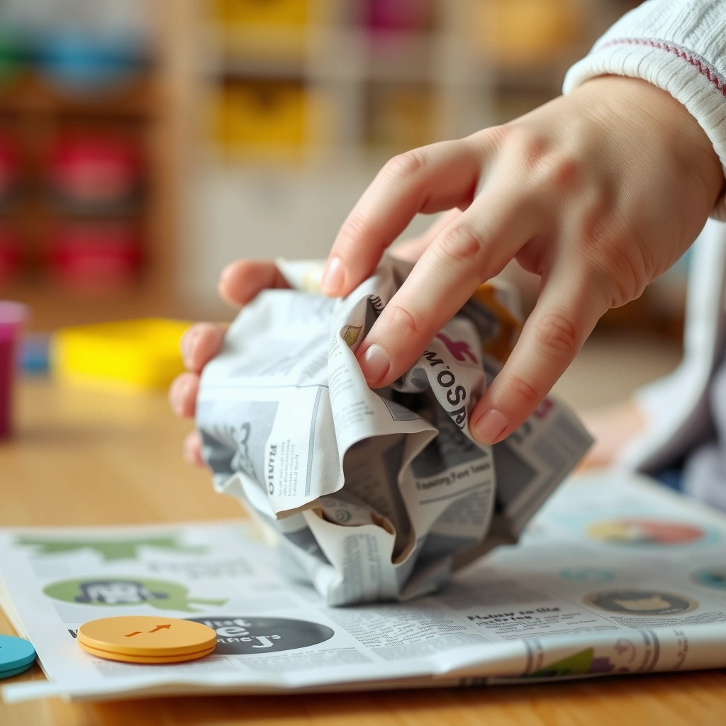 Formowanie piłki z gazety - Materiały - Dzień Piłkarza