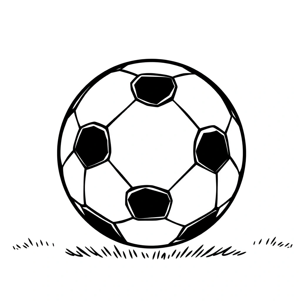 Kolorowanka: kontur piłki - Kolorowanki - Dzień Piłkarza