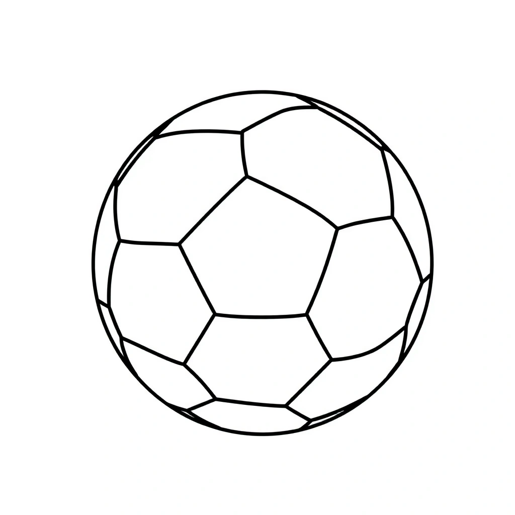 Kolorowanka: kontur piłki - Kolorowanki - Dzień Piłkarza