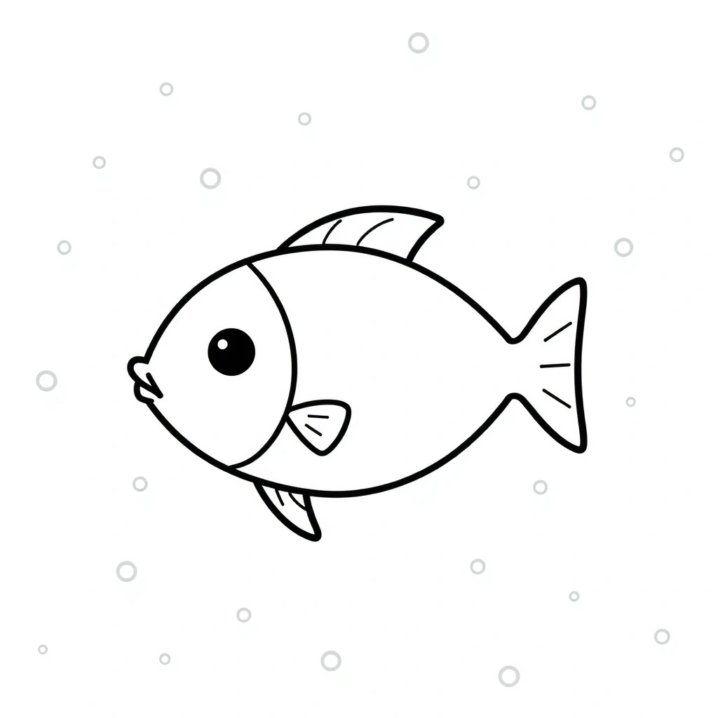 Prosty szablon rybki do wydruku - Szablony - Dzień Rybaka