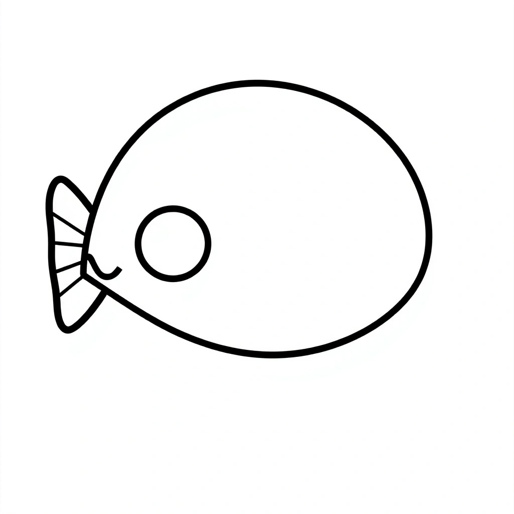 Prosty szablon rybki do wydruku - Szablony - Dzień Rybaka