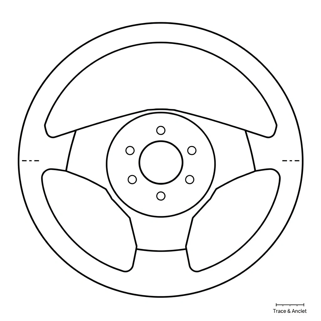 Kartonowa kierownica — szablon do wycięcia - Szablony - Dzień Roweru