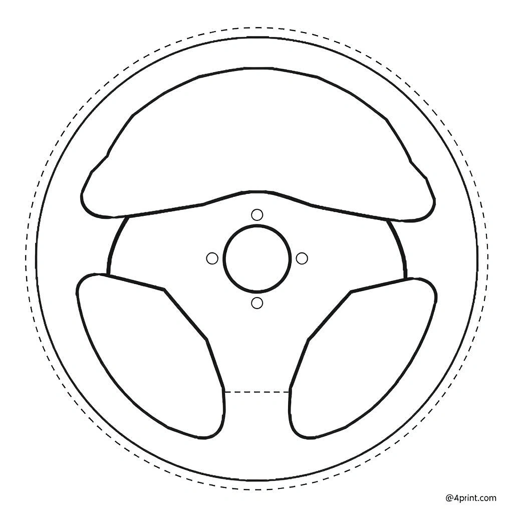 Kartonowa kierownica — szablon do wycięcia - Szablony - Dzień Roweru