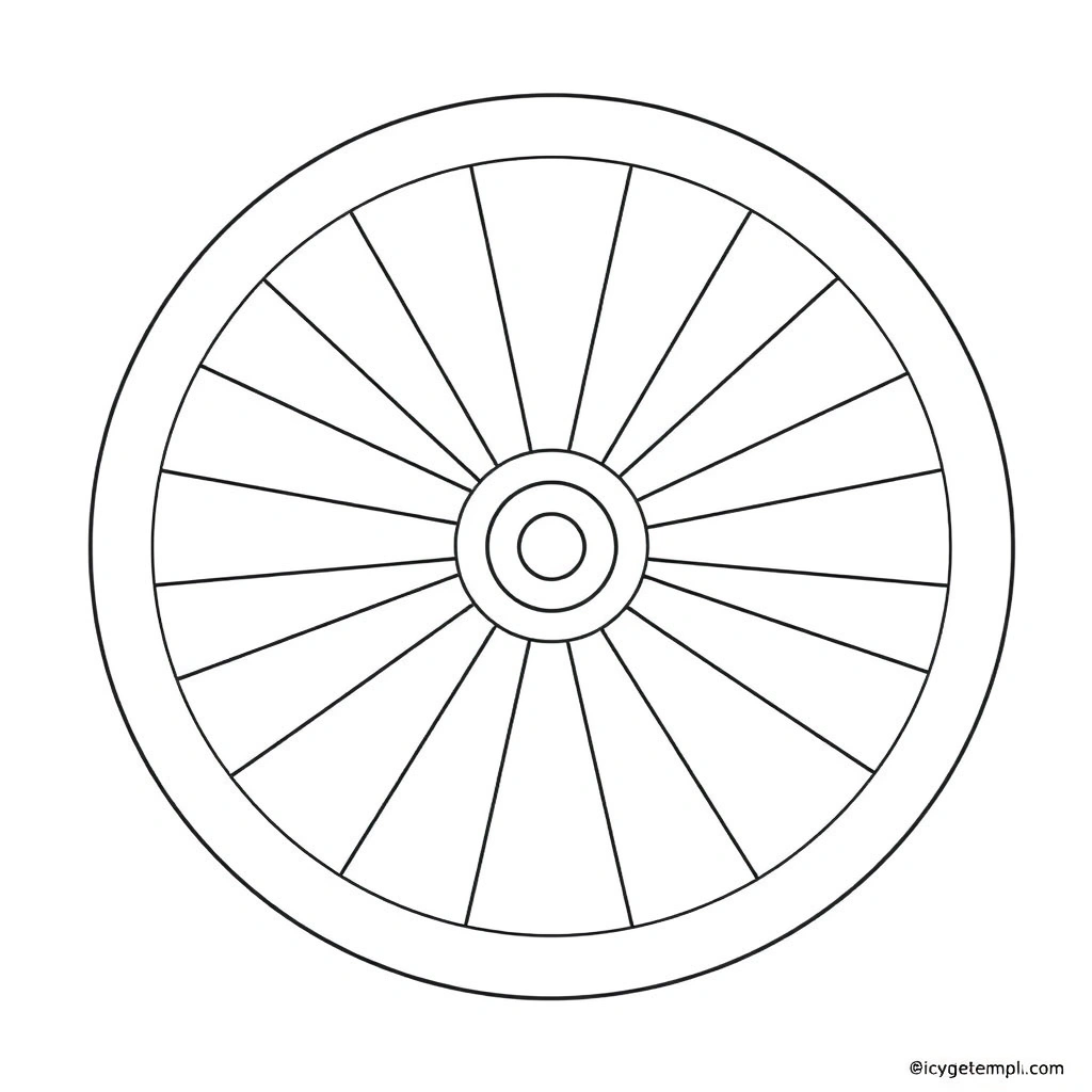 Szablon koła (papierowy talerzyk) — do ozdabiania - Szablony - Dzień Roweru