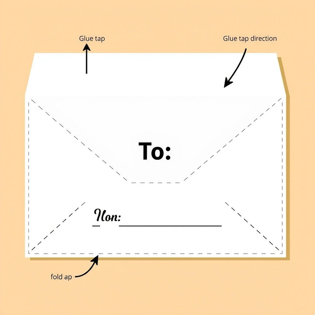 Szablon koperty do wydrukowania i złożenia - Szablony - Dzień Znaczka Pocztowego
