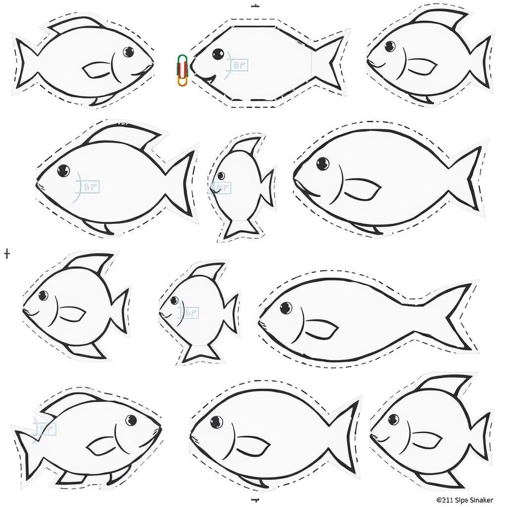 Szablony rybek do wycięcia - Szablony - Dzień Ryby