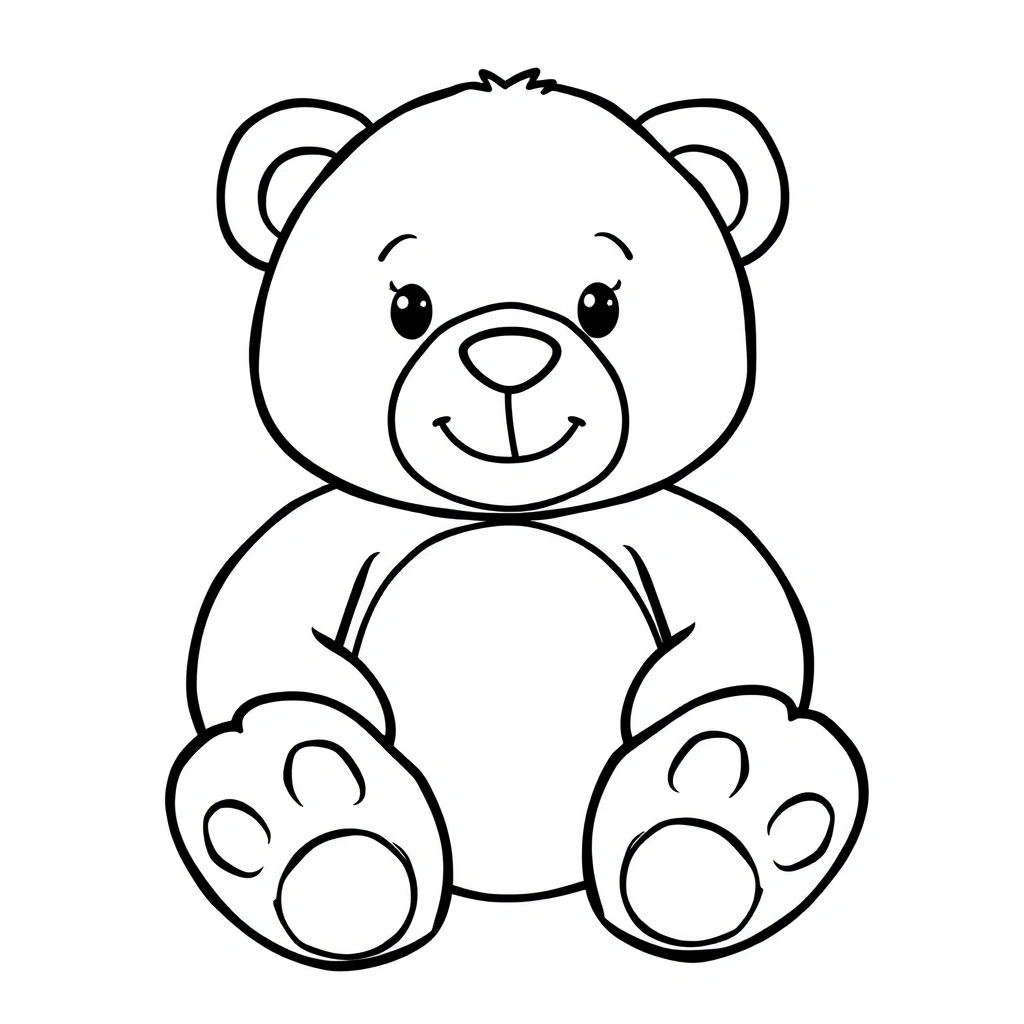 Kolorowanka — Pluszowy miś dla malowania - Kolorowanki - Dzień Pluszowego Misia (USA)