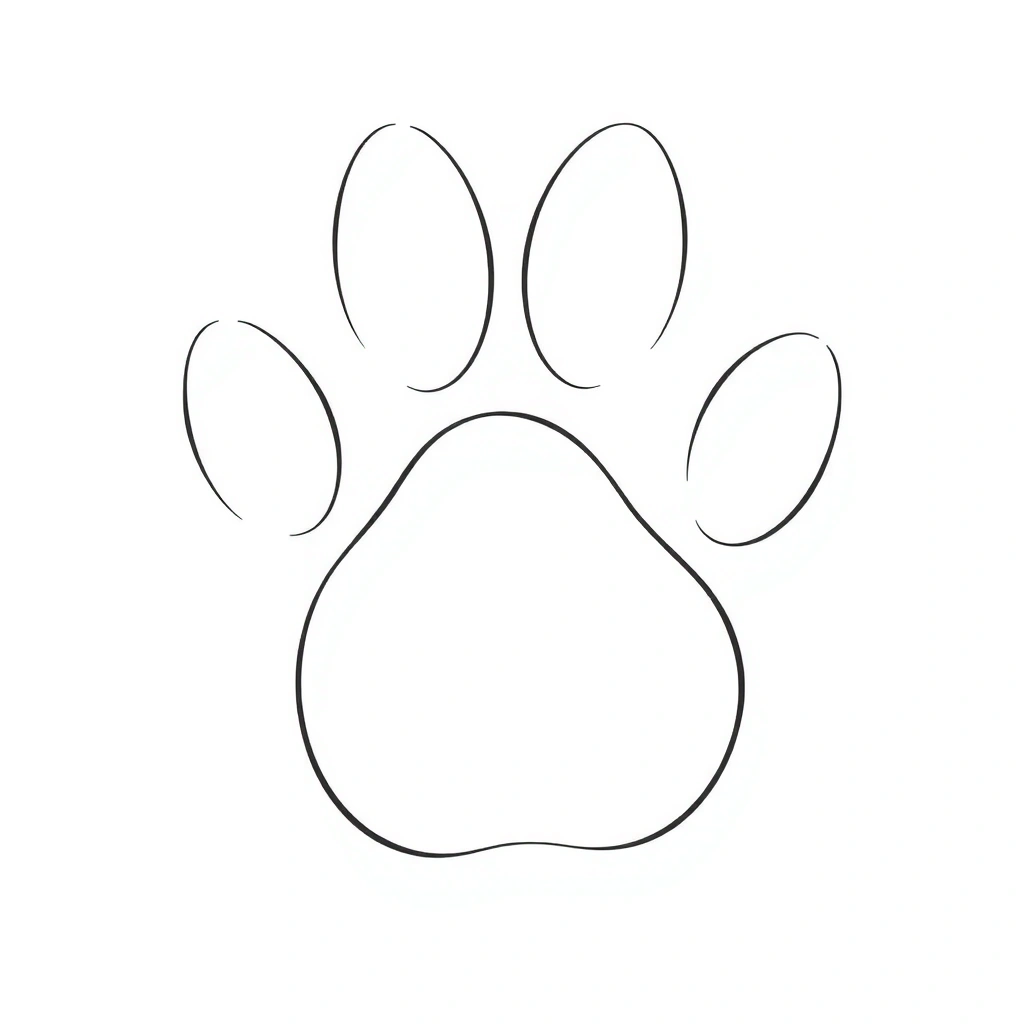 Szablon łapki misia — stempel i odcisk - Szablony - Dzień Pluszowego Misia (USA)