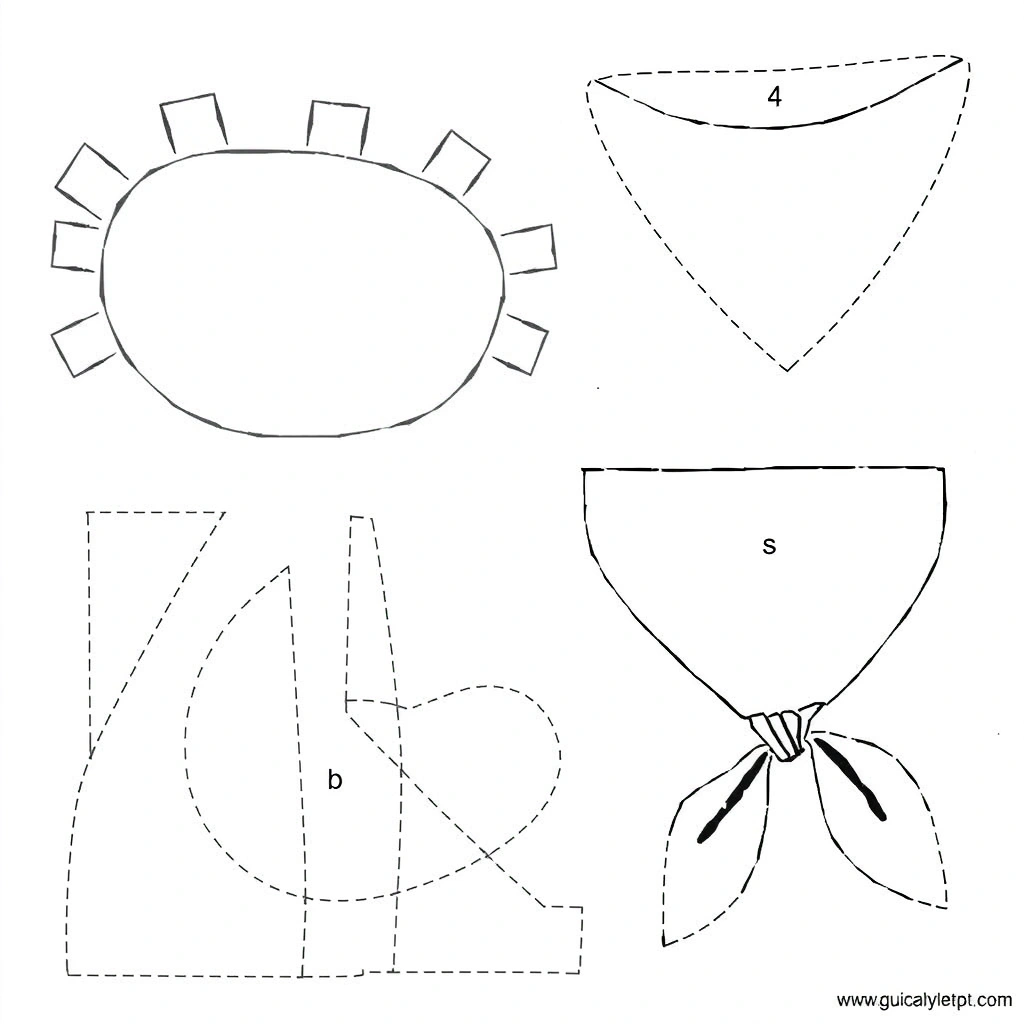 Szablony opaski na oko i chustki (do wydruku, cięcie) - Szablony - Dzień Piratów