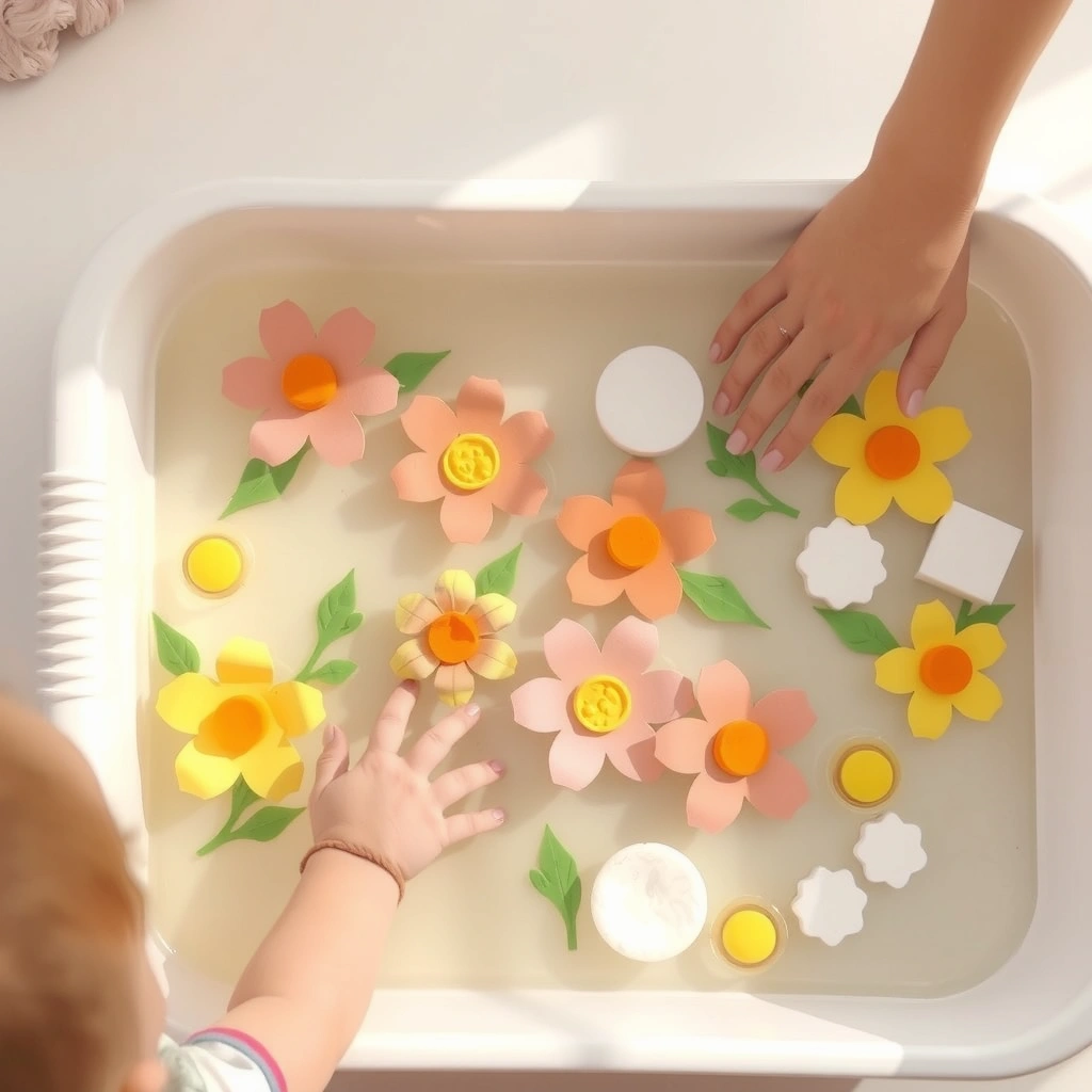 Stacja: Kąpiel dla kwiatka — taca z wodą - Materiały - Dzień Kobiet