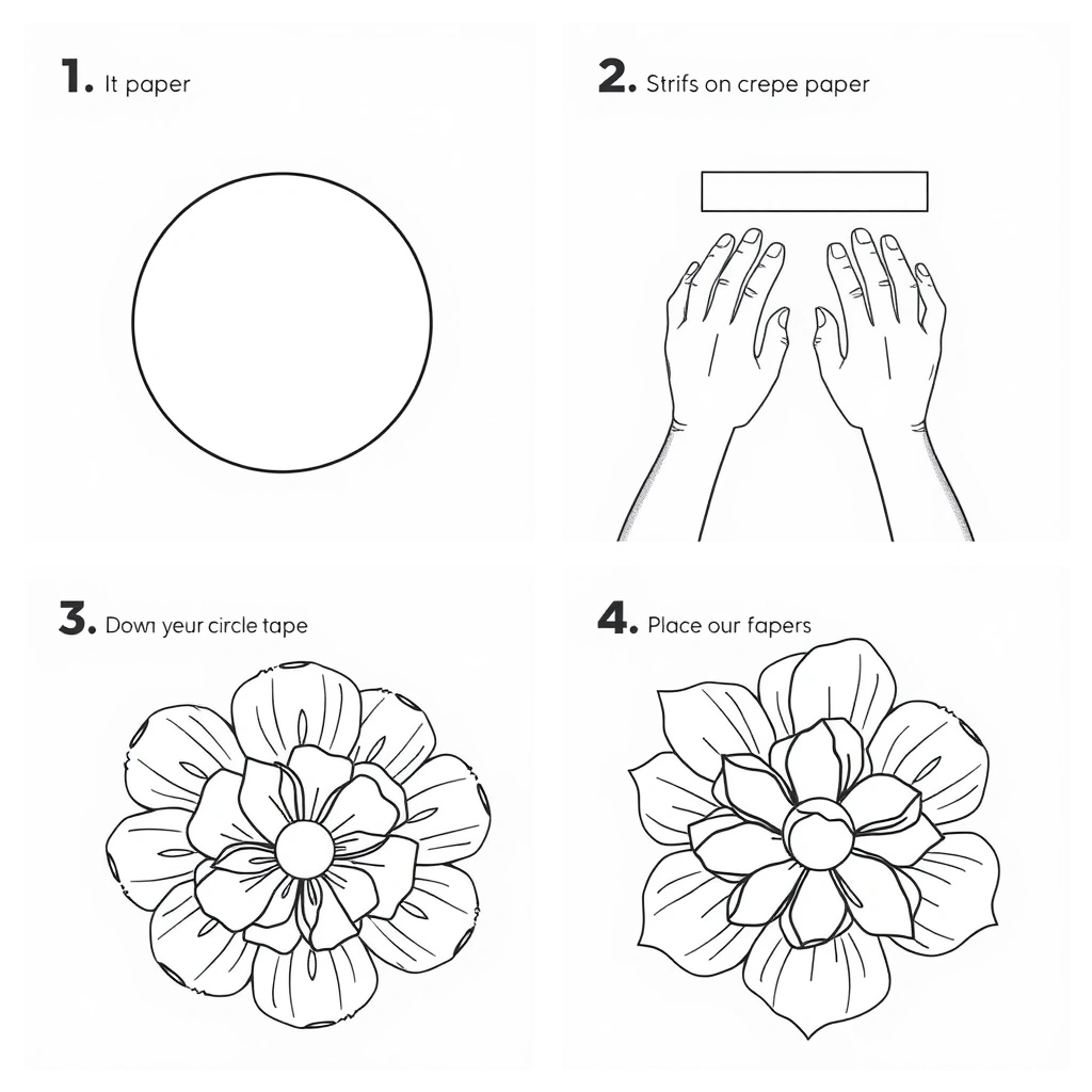Stacja: Tworzenie prostego kwiatka — szablony i krok po kroku - Szablony - Dzień Kobiet