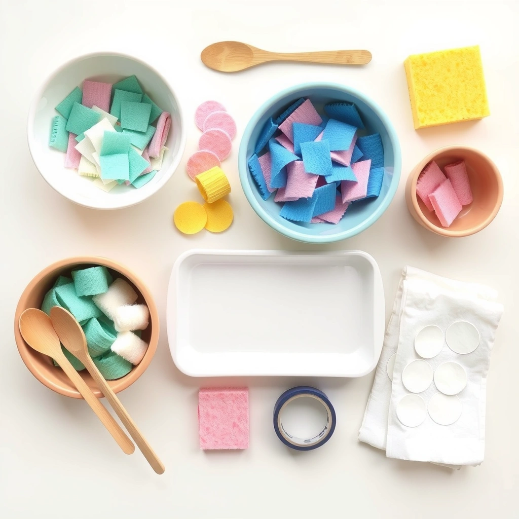 Układ materiałów — flat lay przygotowań - Materiały - Dzień Kobiet