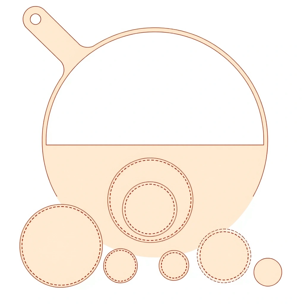 Szablony: tekturowa patelnia i krążki (template) - Szablony - Dzień Naleśnika