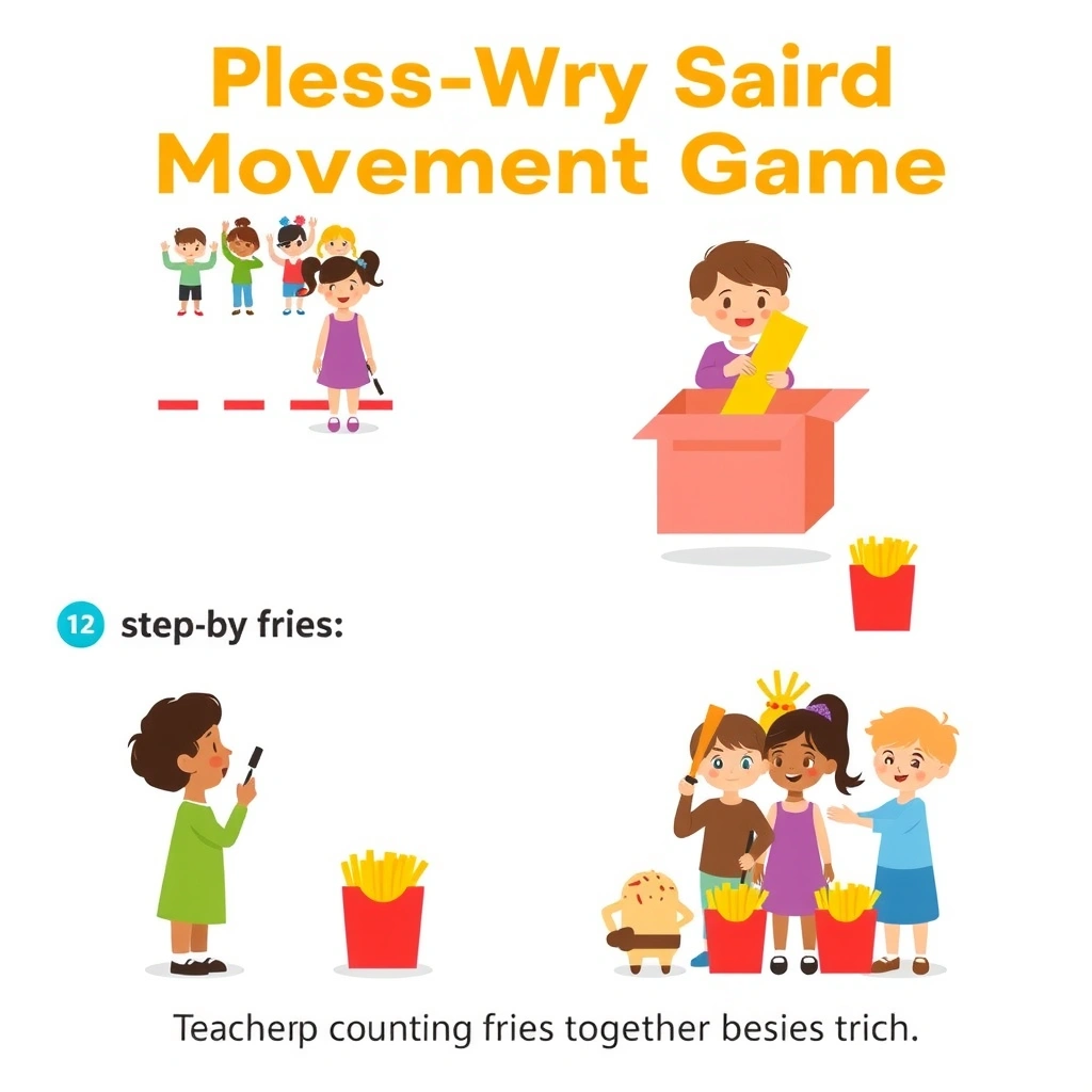 Plakat instruktażowy: 'Skocz do pudełka' - Szablony - Dzień Frytek