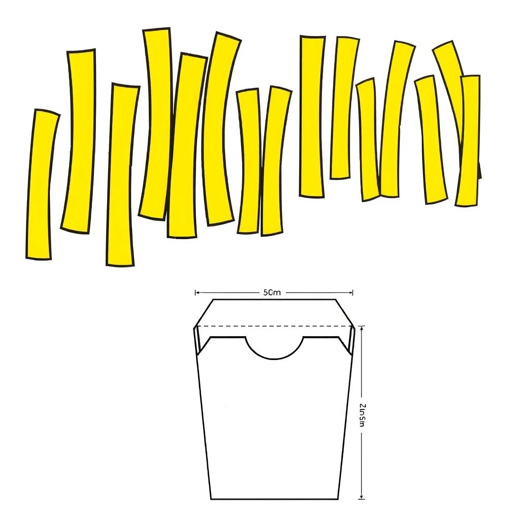 Szablony do wycinania: frytki i pudełko - Szablony - Dzień Frytek