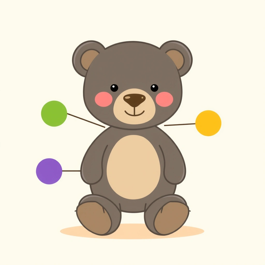 Karta części pluszaka (schemat) - Szablony - Dzień Pluszaka