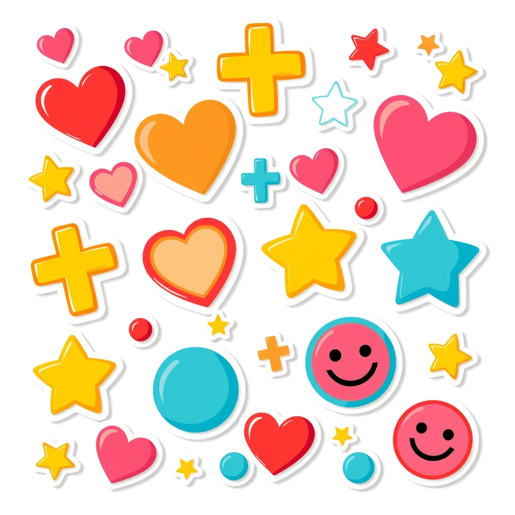 Arkusz naklejek dekoracyjnych do czapeczek - Szablony - Dzień Pielęgniarek