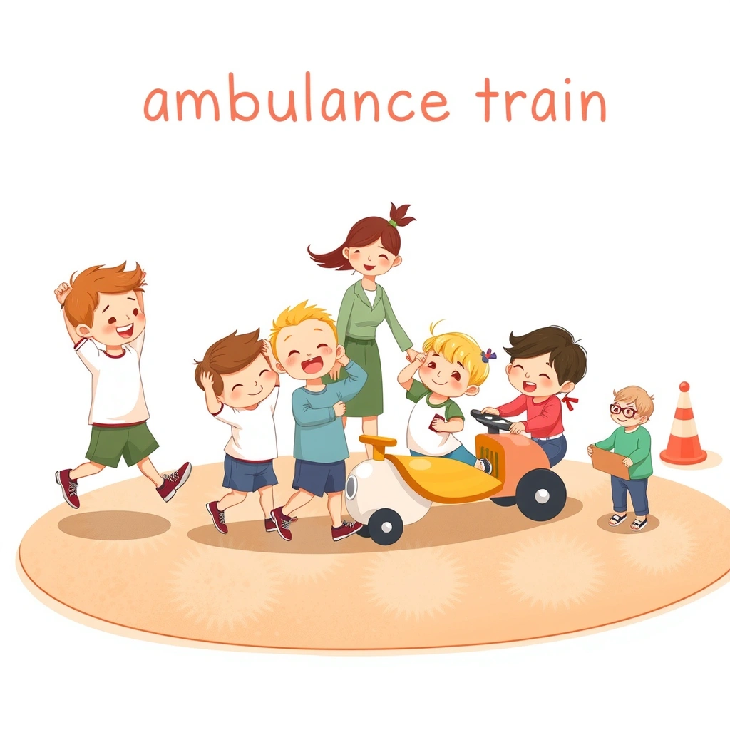 Plakat zabawy ruchowej 'Ambulans' - Materiały - Dzień Pielęgniarek