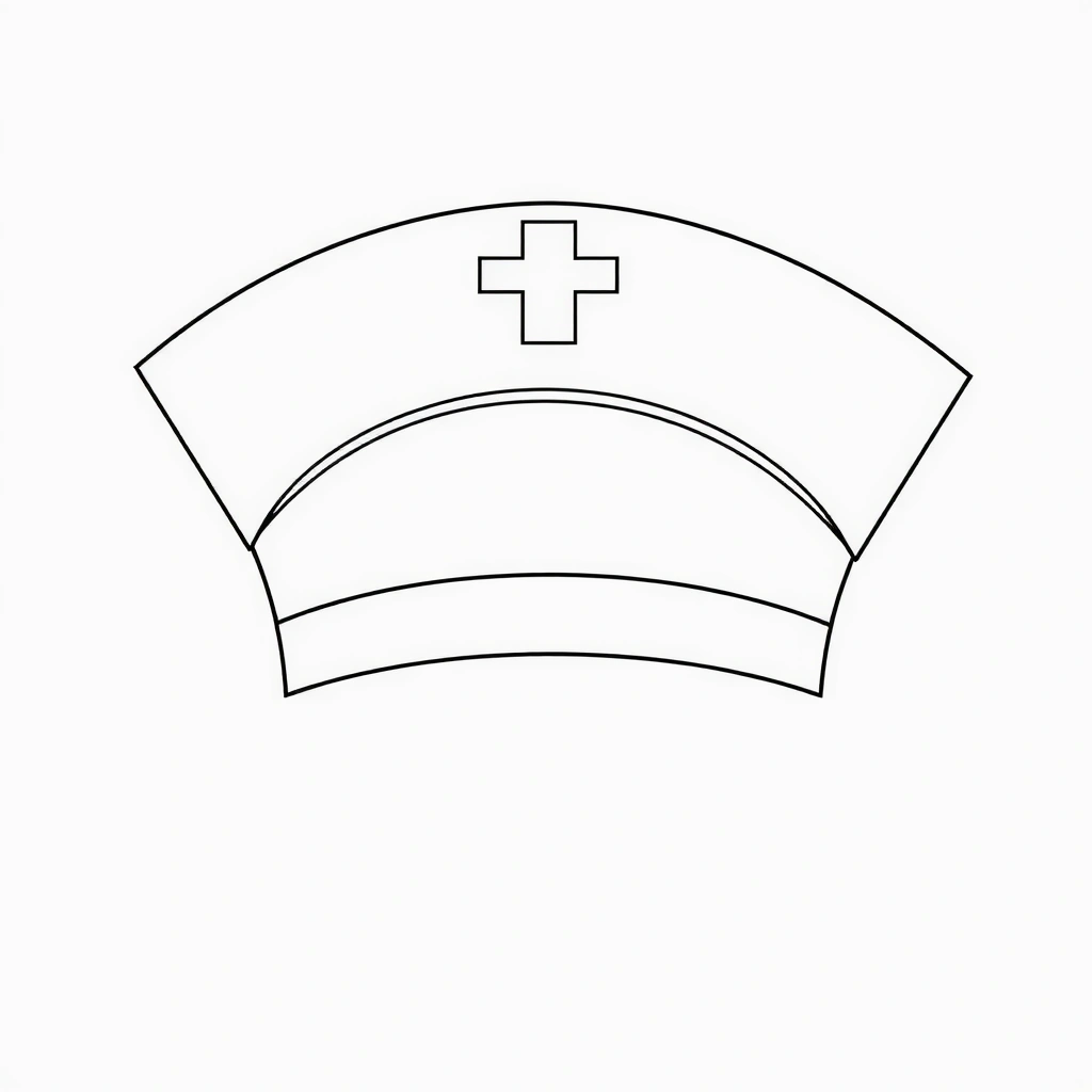 Szablon czapeczki pielęgniarki (do druku) - Szablony - Dzień Pielęgniarek